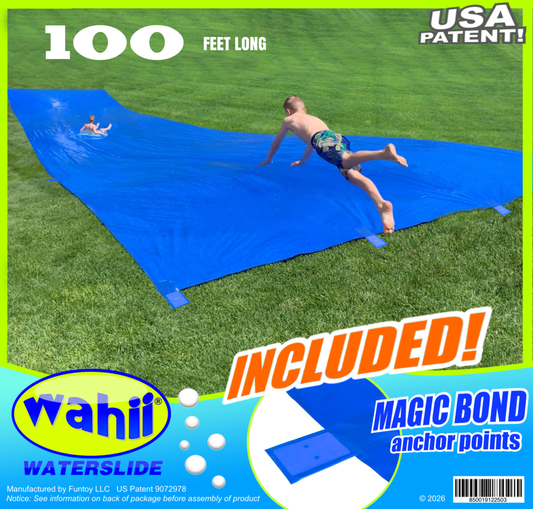 Wahii Water Slide ™  100 FEET LONG - with Magic Bond Anchor Points