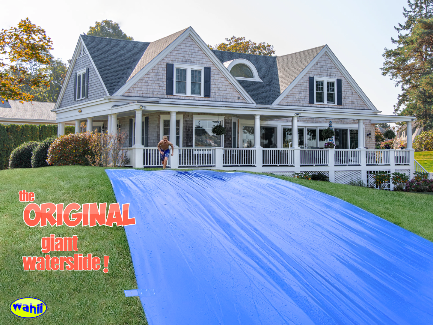 Wahii Water Slide ™  50 FEET LONG -with Magic Bond Fastener Points
