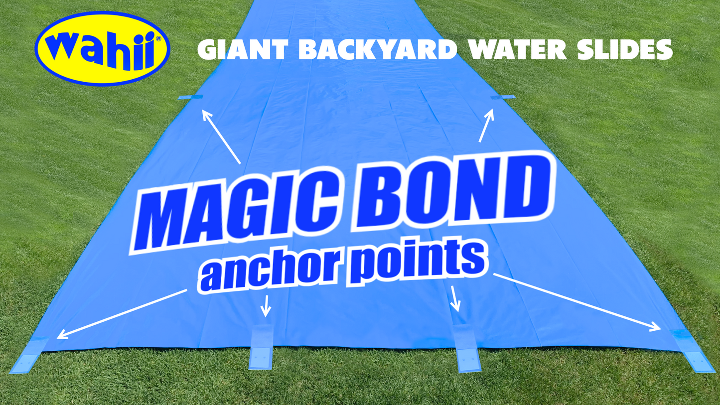 Wahii Water Slide ™  50 FEET LONG -with Magic Bond Fastener Points
